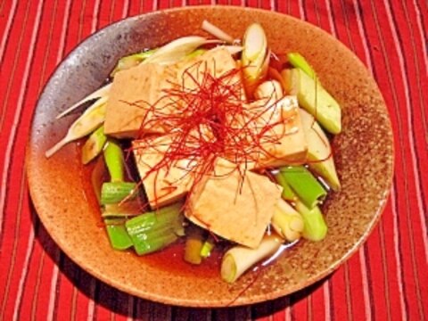 温かくても冷たくてもいける「ねぎポン豆腐」